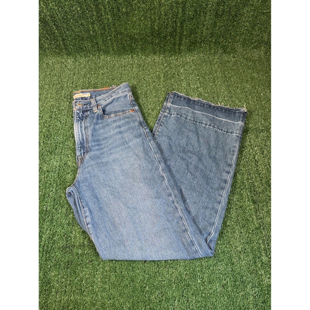 Levi's Premium Ribcage Wide Leg Jeans Women's Size 27 Blue Denim Water Less